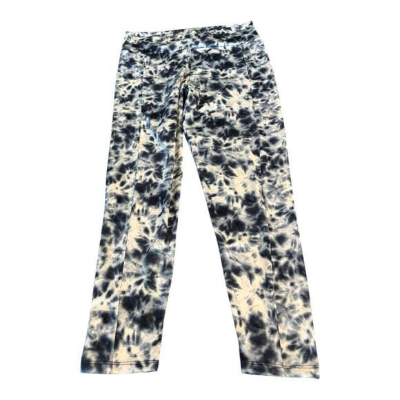 YML Blue Tye Dye Leggings Size L - Picture 1 of 3